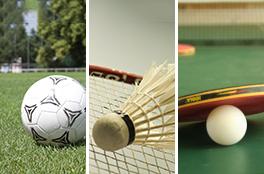 Freizeitsport am Samstag: Tischtennis, Badminton, Fußball, Basketball
